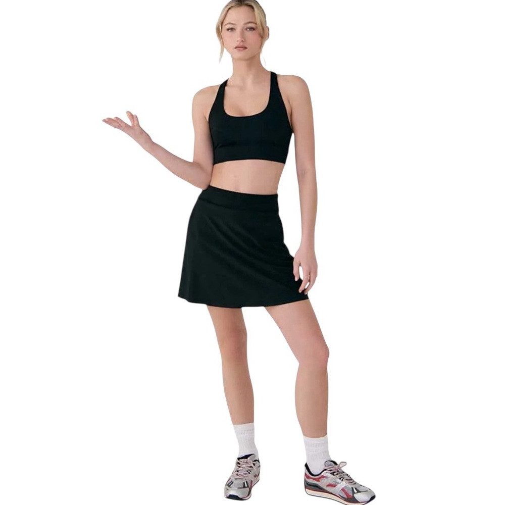 Lole Black Knit Skort Womens Size Small Athleisurecore Golf Tennis Wear